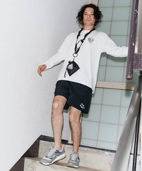 No Rain No Rainbow(ノーレインノーレインボー)の「mlt5390-pick print long sleeve T-shirt ロングスリーブカットソー(NR25W-24)(Tシャツ/カットソー・メンズ・ホワイト/ブラック/グリーン系その他・S/M/L/XL)」の8枚目の写真