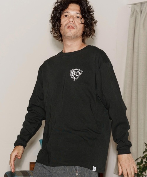 No Rain No Rainbow(ノーレインノーレインボー)の「mlt5390-pick print long sleeve T-shirt ロングスリーブカットソー(NR25W-24)(Tシャツ/カットソー・メンズ・ホワイト/ブラック/グリーン系その他・S/M/L/XL)」の17枚目の写真