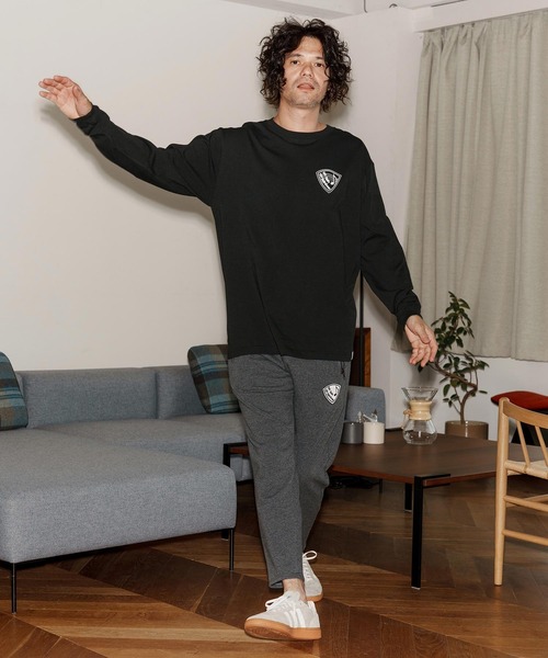 No Rain No Rainbow(ノーレインノーレインボー)の「mlt5390-pick print long sleeve T-shirt ロングスリーブカットソー(NR25W-24)(Tシャツ/カットソー・メンズ・ホワイト/ブラック/グリーン系その他・S/M/L/XL)」の18枚目の写真