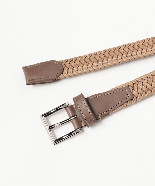 BRILLA per il gusto（ブリッラペルイルグースト）の「L'arcobaleno / 25ミリ レザー エラスティックメッシュベルト（ベルト・メンズ・ブラウン系その他2/ブラック・MEDIUM/LARGE）」の7枚目の写真