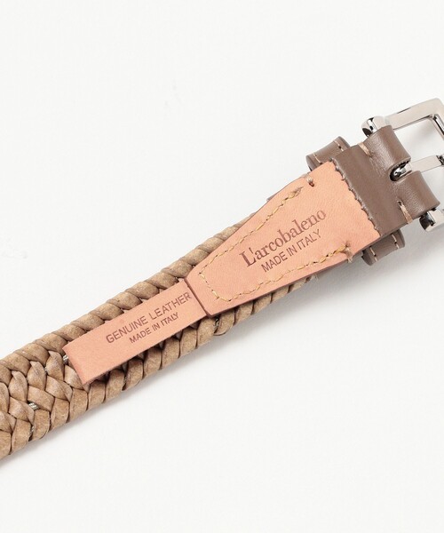 BRILLA per il gusto（ブリッラペルイルグースト）の「L'arcobaleno / 25ミリ レザー エラスティックメッシュベルト（ベルト・メンズ・ブラウン系その他2/ブラック・MEDIUM/LARGE）」の8枚目の写真