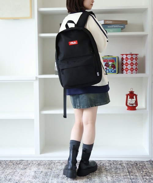 FILA(フィラ)の「【FILA/フィラ】スタンダードデイパック(バックパック/リュック・メンズ・ブラック系その他/ブラック/アイボリー・FREE)」の6枚目の写真