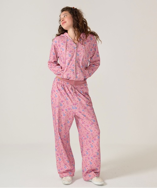 TINA:JOJUN(ティーナジョジュン)の「オリジナル 総柄 裏毛パンツ TINA:JOJUN(その他パンツ・レディース・ブラック/ピンク・M)」の3枚目の写真