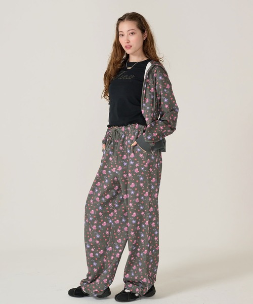 TINA:JOJUN(ティーナジョジュン)の「オリジナル 総柄 裏毛パンツ TINA:JOJUN(その他パンツ・レディース・ブラック/ピンク・M)」の11枚目の写真