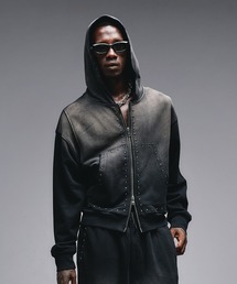 ANDER HUNK(A_[nN)Studs Design Zip-up Parker / X^bYfUCWbvAbvp[J[(p[J[)