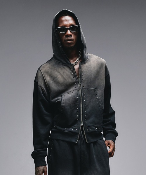 Studs Design Zip-up Parker / スタッズデザインジップアップ