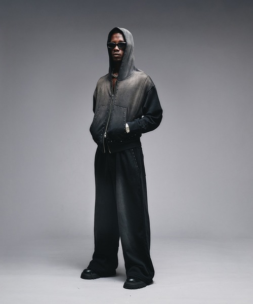 セール】Studs Design Zip-up Parker / スタッズデザインジップアップ