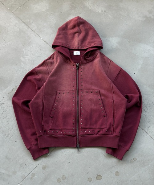 セール】Studs Design Zip-up Parker / スタッズデザインジップアップ