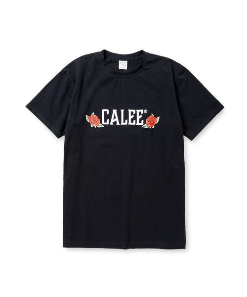 CALEE（キャリー）の「STRETCH CALEE ROSE LOGO TEE（Tシャツ/カットソー・メンズ・ブラック/ホワイト・X-LARGE/LARGE/MEDIUM）」の2枚目の写真