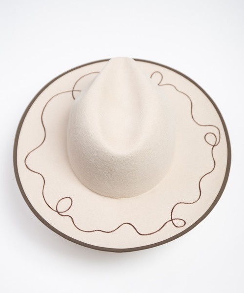 INDIETRO ASSOCIATION(インディエトロアソシエーション)の「Long Brim Hat / ロングブリムハット(ハット・メンズ・ベージュ/ブラック・1/0)」の8枚目の写真