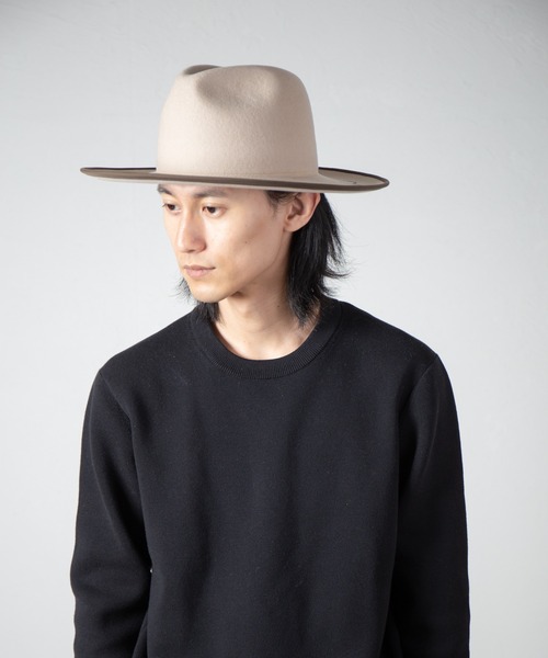 INDIETRO ASSOCIATION(インディエトロアソシエーション)の「Long Brim Hat / ロングブリムハット(ハット・メンズ・ベージュ/ブラック・1/0)」の12枚目の写真