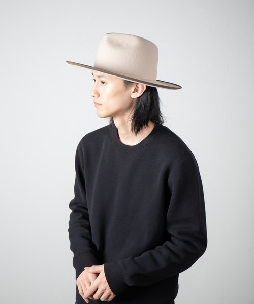 INDIETRO ASSOCIATION(インディエトロアソシエーション)の「Long Brim Hat / ロングブリムハット(ハット・メンズ・ベージュ/ブラック・1/0)」の17枚目の写真