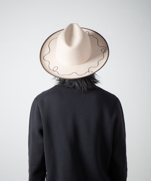 INDIETRO ASSOCIATION(インディエトロアソシエーション)の「Long Brim Hat / ロングブリムハット(ハット・メンズ・ベージュ/ブラック・1/0)」の20枚目の写真