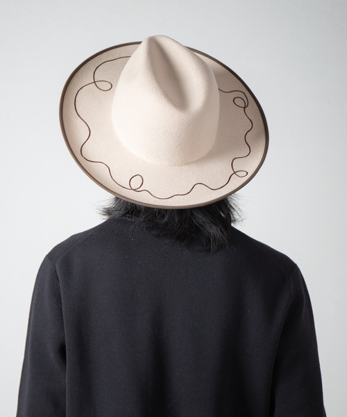 INDIETRO ASSOCIATION(インディエトロアソシエーション)の「Long Brim Hat / ロングブリムハット(ハット・メンズ・ベージュ/ブラック・1/0)」の22枚目の写真