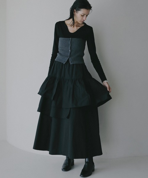 MANOF（マノフ）の「ASYMMETRY TIERED SKIRT（スカート）」 - WEAR