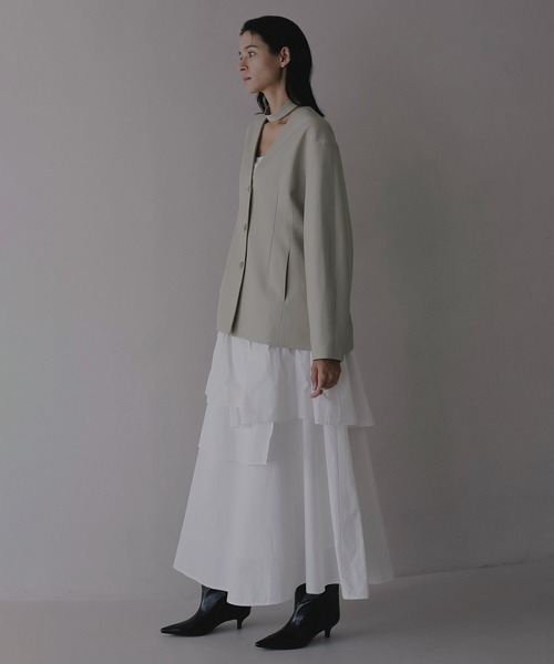 ASYMMETRY TIERED SKIRT（スカート）｜MANOF（マノフ）のファッション