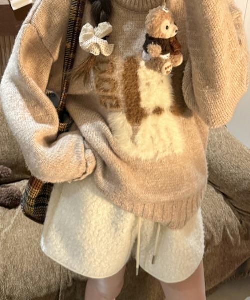 Y2Kガーリー】もこもこボアショートパンツ（その他パンツ）｜gossip