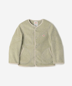 DANTON / ノーカラー フリース ジャケット（ノーカラージャケット