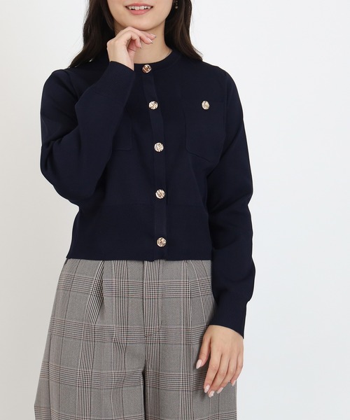 スポンディッシュニュアンスボタンカーディガン（カーディガン/ボレロ