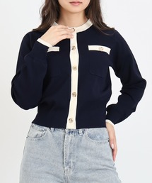 スポンディッシュニュアンスボタンカーディガン