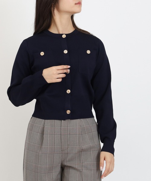 TRUDEA（トルディア）の「スポンディッシュニュアンスボタンカーディガン（カーディガン/ボレロ・レディース・ネイビー/ブラウン/グリーン/アイボリー/その他・MEDIUM/LARGE）」の18枚目の写真