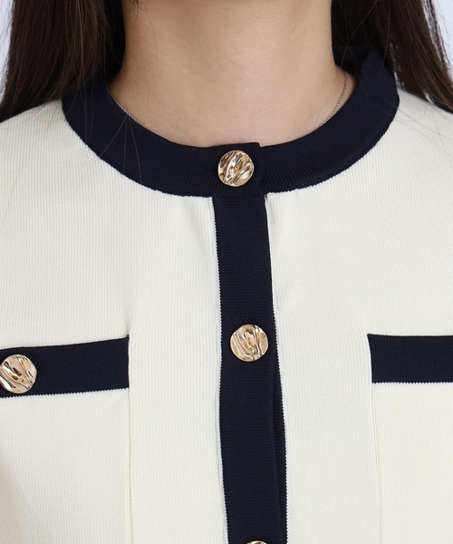 TRUDEA（トルディア）の「スポンディッシュニュアンスボタンカーディガン（カーディガン/ボレロ・レディース・ネイビー/ブラウン/グリーン/アイボリー/その他・MEDIUM/LARGE）」の14枚目の写真