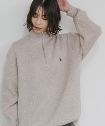 U.S. POLO ASSN./ユーエスポロアッスン メランジハーフジップ 冬服