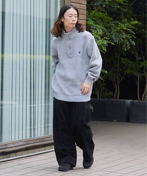 U.S. POLO ASSN.(ユーエスポロアッスン)の「U.S. POLO ASSN./ユーエスポロアッスン メランジハーフジップ 冬服(ニット/セーター・メンズ・ネイビー/オートミール/ブラック/グレー・LL/L/M)」の16枚目の写真