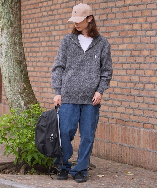 U.S. POLO ASSN.(ユーエスポロアッスン)の「U.S. POLO ASSN./ユーエスポロアッスン メランジハーフジップ 冬服(ニット/セーター・メンズ・ネイビー/オートミール/ブラック/グレー・LL/L/M)」の10枚目の写真