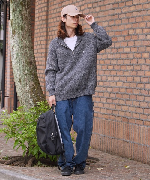 U.S. POLO ASSN.(ユーエスポロアッスン)の「U.S. POLO ASSN./ユーエスポロアッスン メランジハーフジップ 冬服(ニット/セーター・メンズ・ネイビー/オートミール/ブラック/グレー・LL/L/M)」の9枚目の写真