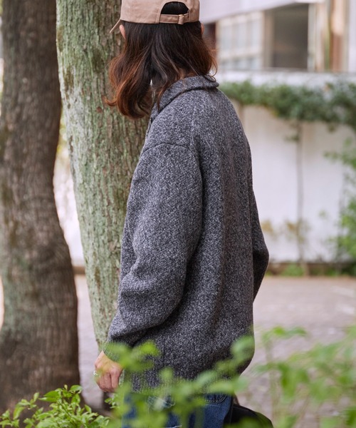 U.S. POLO ASSN.(ユーエスポロアッスン)の「U.S. POLO ASSN./ユーエスポロアッスン メランジハーフジップ 冬服(ニット/セーター・メンズ・ネイビー/オートミール/ブラック/グレー・LL/L/M)」の6枚目の写真