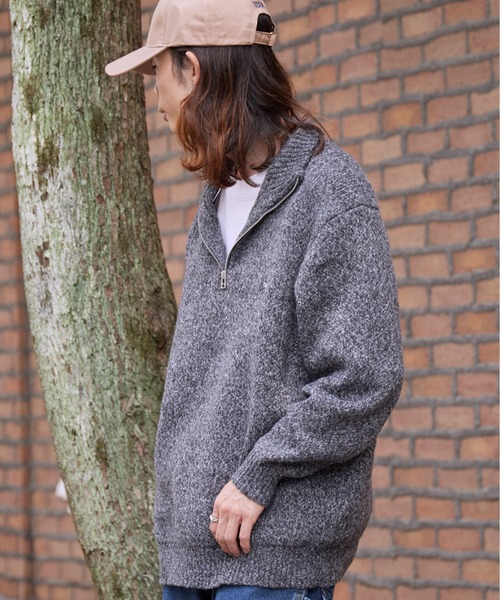 U.S. POLO ASSN.(ユーエスポロアッスン)の「U.S. POLO ASSN./ユーエスポロアッスン メランジハーフジップ 冬服(ニット/セーター・メンズ・ネイビー/オートミール/ブラック/グレー・LL/L/M)」の8枚目の写真