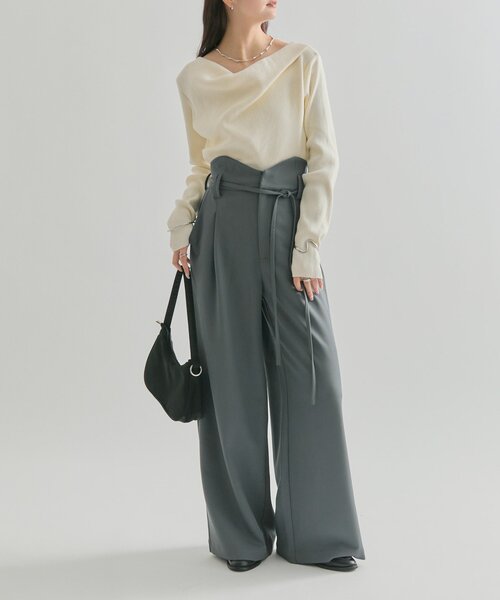 セール】ウェーブベルトスラックス（スラックス）｜mystic