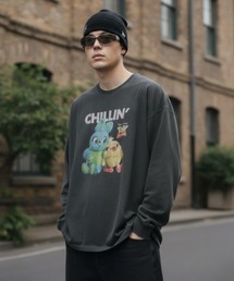 Disney（ディズニー）の「Disney ピグメントロングスリーブTシャツ（Tシャツ/カットソー）」