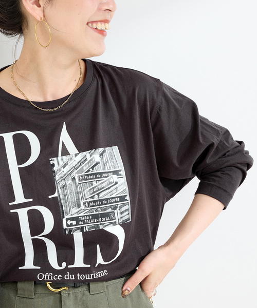 B.C STOCK(ベーセーストック)の「MCL/エムシーエル 別注 ロゴ L/S TEE(Tシャツ/カットソー・レディース・ホワイト系その他/ホワイト/ブラック系その他/ブラック・FREE)」の3枚目の写真