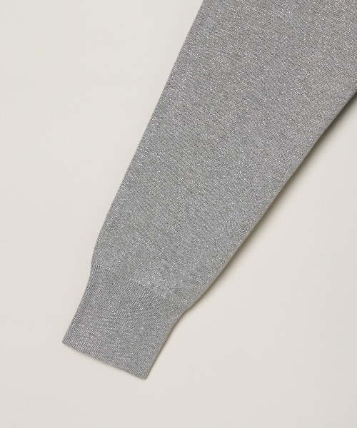 three dots(スリードッツ)の「【ラメニット】ルレックスセーター ドレス(ワンピース・レディース・ブラック/ベージュ/グレー・SMALL/MEDIUM)」の6枚目の写真