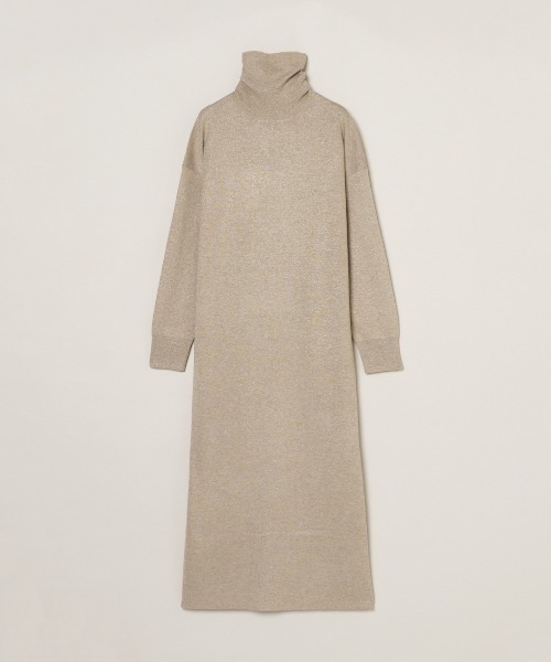 three dots(スリードッツ)の「【ラメニット】ルレックスセーター ドレス(ワンピース・レディース・ブラック/ベージュ/グレー・SMALL/MEDIUM)」の9枚目の写真