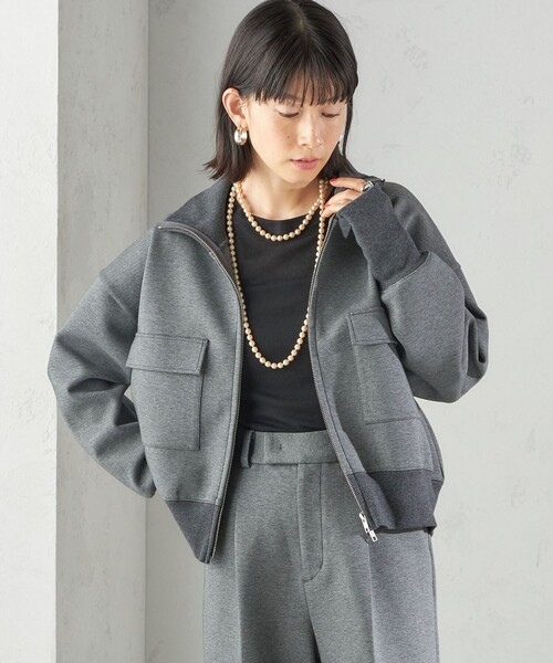 s.oyamadaコラボ:〈手洗い可能〉コットン エア ダンボール ブルゾン