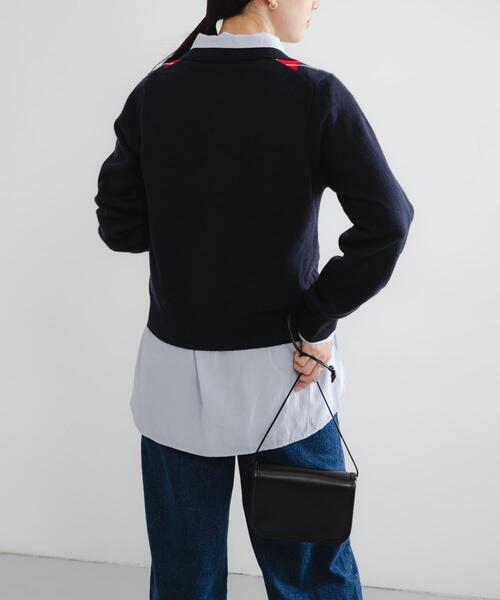 セール】アーガイルシャツカラーカーディガン（ニット/セーター