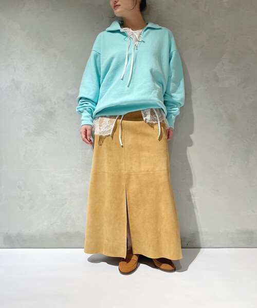 Kaptain Sunshine(キャプテン サンシャイン)の「KAPTAIN SUNSHINE /キャプテンサンシャイン Half Zipper Pullover KS25FCS06(スウェット・レディース・サックスブルー・FREE)」の2枚目の写真