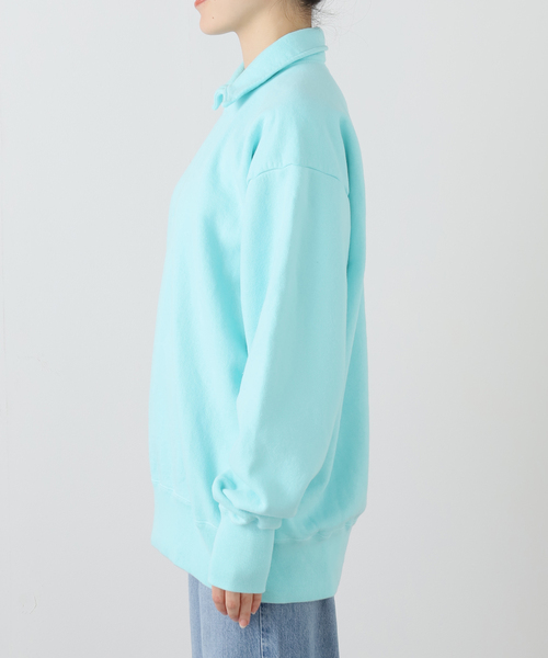 Kaptain Sunshine(キャプテン サンシャイン)の「KAPTAIN SUNSHINE /キャプテンサンシャイン Half Zipper Pullover KS25FCS06(スウェット・レディース・サックスブルー・FREE)」の11枚目の写真