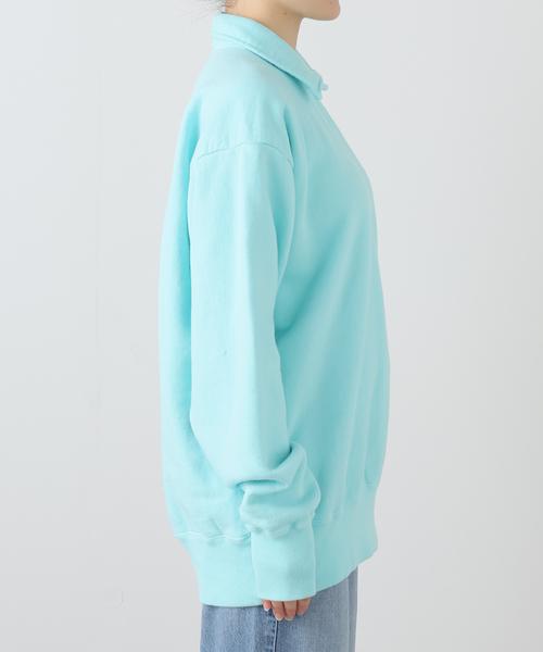Kaptain Sunshine(キャプテン サンシャイン)の「KAPTAIN SUNSHINE /キャプテンサンシャイン Half Zipper Pullover KS25FCS06(スウェット・レディース・サックスブルー・FREE)」の13枚目の写真