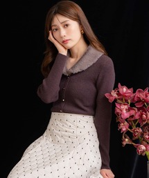 NOELA | ファーカラーニット(ニット/セーター)