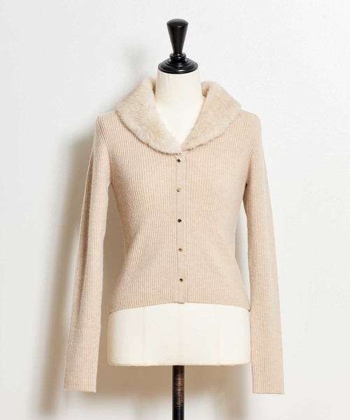 NOELA（ノエラ）の「ファーカラーニット（ニット/セーター・レディース・ブラウン/ベージュ/ブラック・フリー）」の12枚目の写真