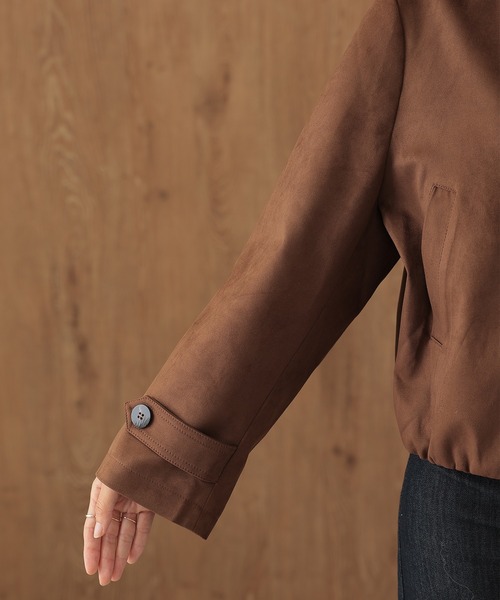 SUWDEE(スーディー)の「stand collar belt double breasted coat(その他アウター・レディース・ブラウン/アイボリー・FREE)」の17枚目の写真
