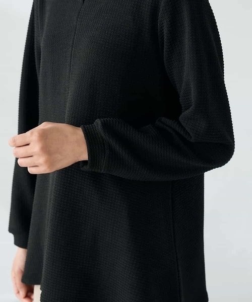 a.v.v(アーヴェヴェ)の「千鳥ジャガードペプラムトップス(Tシャツ/カットソー・レディース・グレー系その他/ブラック・38/36/40)」の20枚目の写真