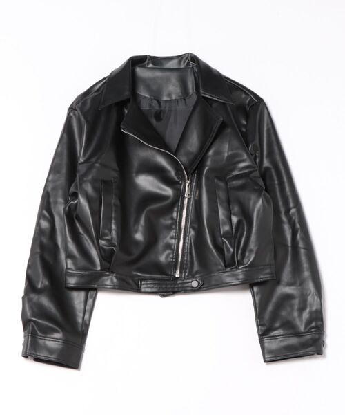 WESTSEA(ウエストシー)の「ショート丈 フェイクレザーブルゾン(ブルゾン・レディース・ブラック/ブラウン・L/M)」の14枚目の写真