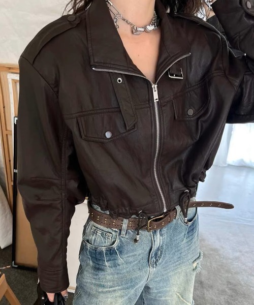 COOME エコレザーショートジャケット 243P8540EL.1.jpg?v=1712907880