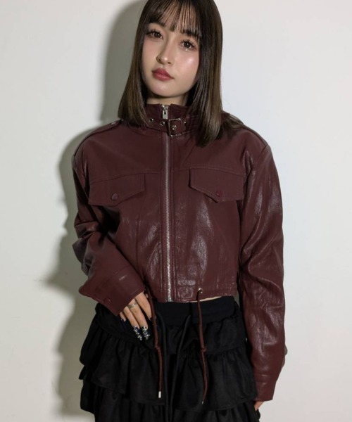 A'GEM/9 × .kom 『.KOM/ドットケーオーエム』 Y2K Faux Leather Short