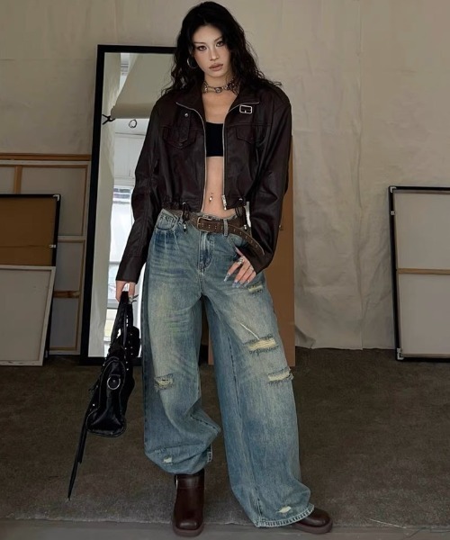 A'GEM/9 × .kom 『.KOM/ドットケーオーエム』 Y2K Faux Leather Short